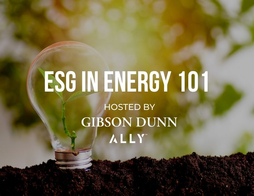 Wrap up ESG In The Energy Industry 101
